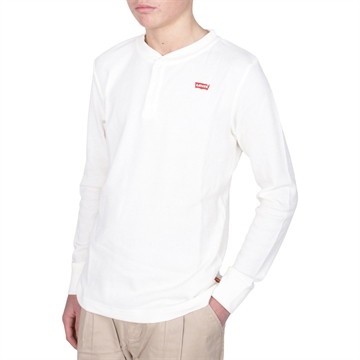 Levis Tee L/S Boys Henley Heather Off White